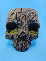 Load image into Gallery viewer, 5 Inch Bark Skull Pot Holder Painted
