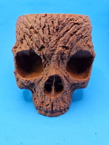 4 Inch Bark Skull Pot Holder